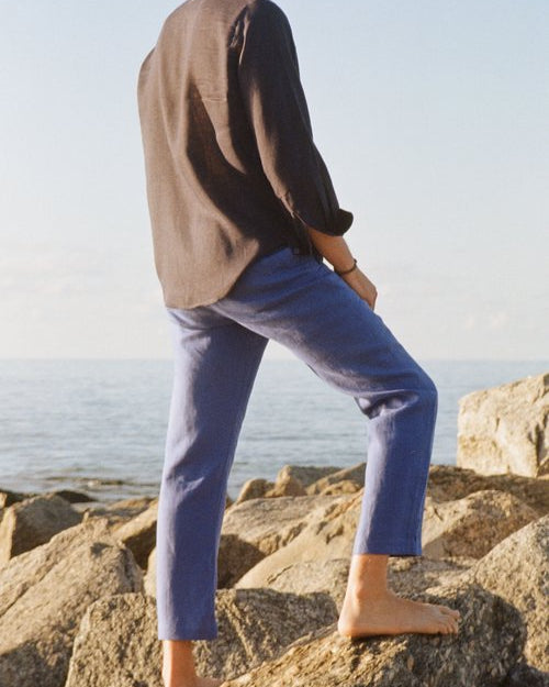 Nantucket Linen Pants - Lapis | Stylish Mediterranean Look | Senja