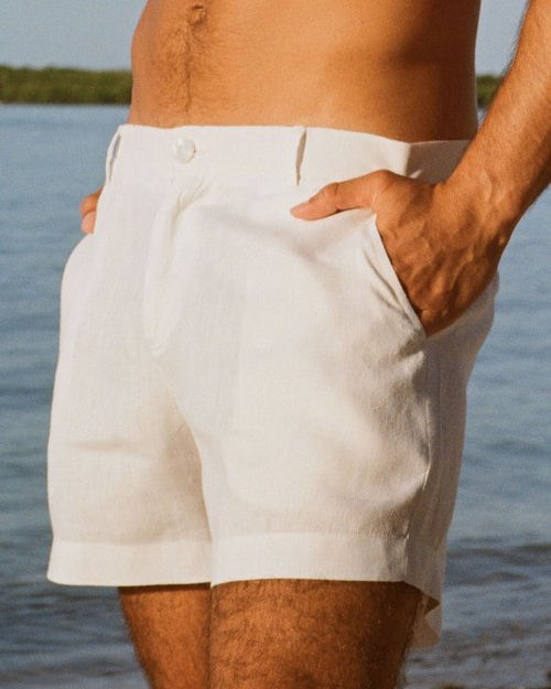 Sardinia Linen Shorts - Blanco | Stylish Comfort | Senja