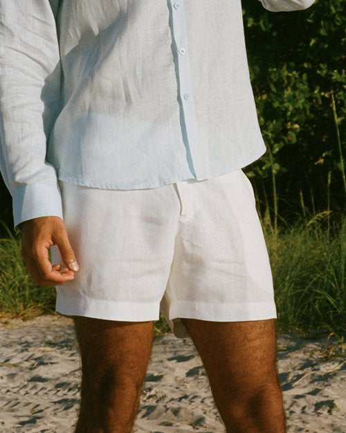 Sardinia Linen Shorts - Blanco | Stylish Comfort | Senja