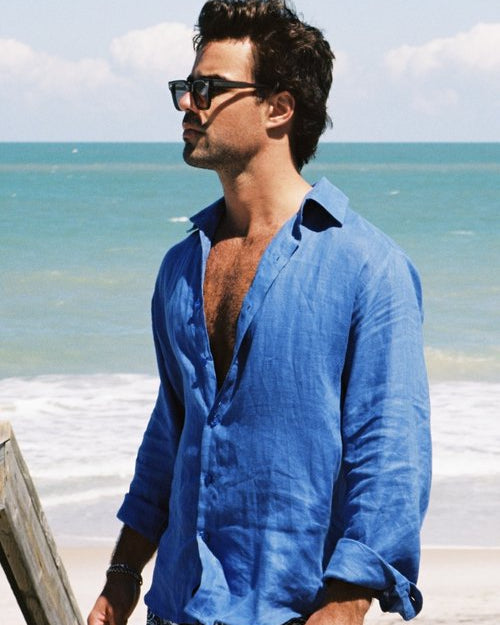Mustique Linen Shirt - Lapis | Stylish Comfort for Summer | Senja