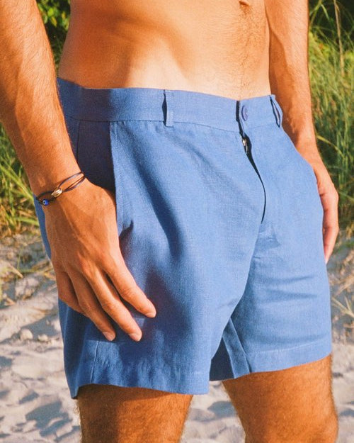 Sardinia Linen Shorts - Lapis | Stylish Summer Essential | Senja