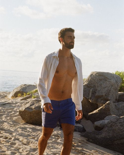 Sardinia Linen Shorts - Lapis | Stylish Summer Essential | Senja