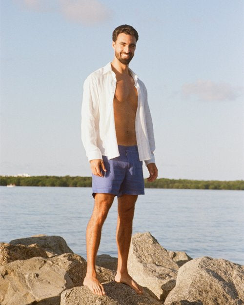 Sardinia Linen Shorts - Lapis | Stylish Summer Essential | Senja