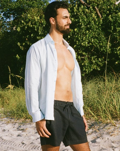 Maui Linen Shorts - Midnight | Lightweight Summer Style | Senja