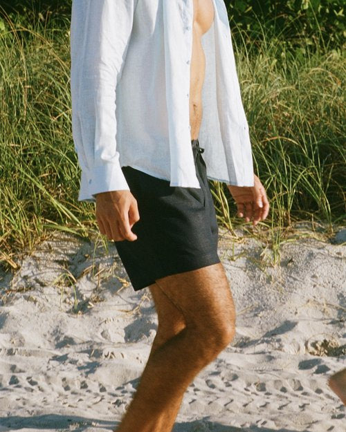 Maui Linen Shorts - Midnight | Lightweight Summer Style | Senja