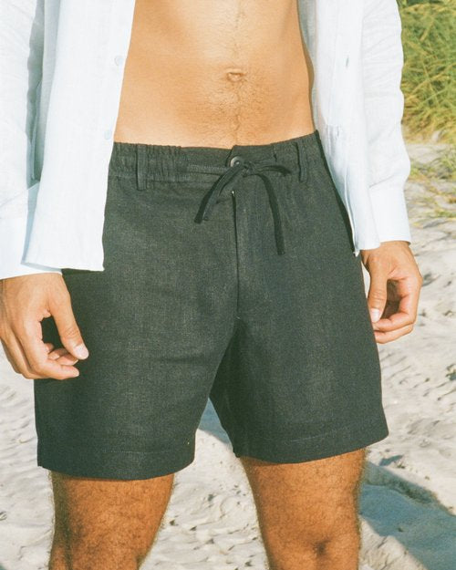 Maui Linen Shorts - Midnight | Lightweight Summer Style | Senja