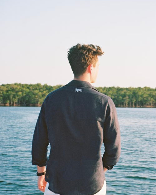Mustique Linen Shirt - Midnight | Style & Comfort | Senja