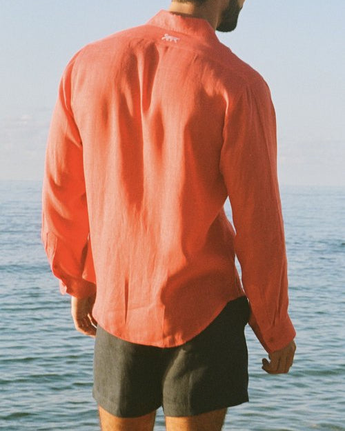 Mustique Linen Shirt - Rouge | Effortless Elegance | Senja