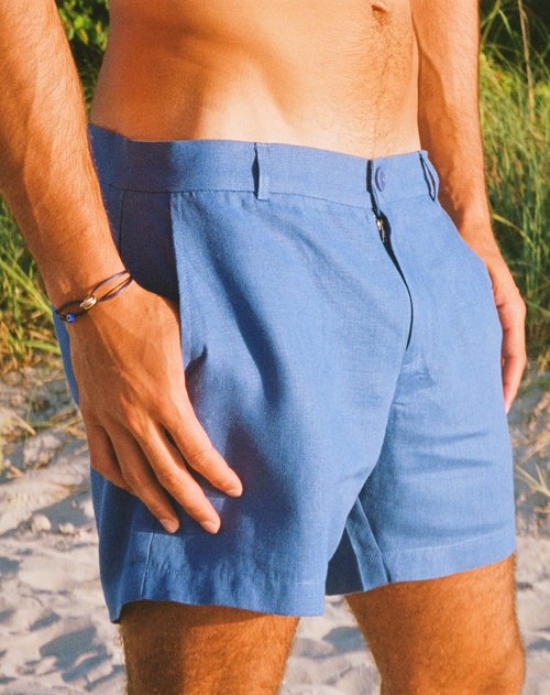 Sardinia Linen Shorts - Lapis | Stylish Summer Essential | Senja
