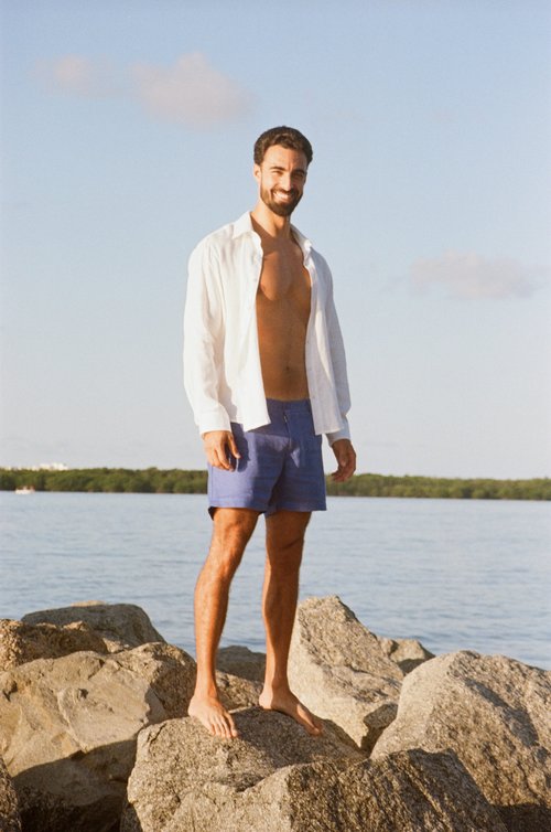 Sardinia Linen Shorts - Lapis | Stylish Summer Essential | Senja