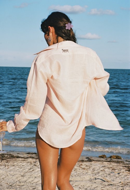 Mustique Linen Shirt - Rosé | Effortless Style | Senja